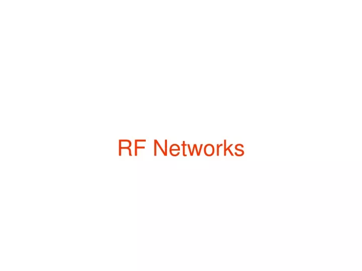 rf networks
