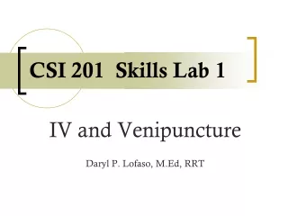 CSI 201  Skills Lab 1
