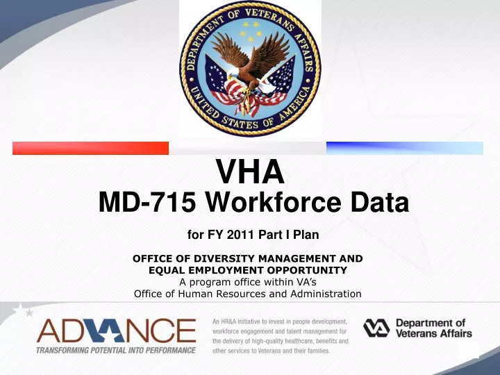 vha md 715 workforce data for fy 2011 part i plan
