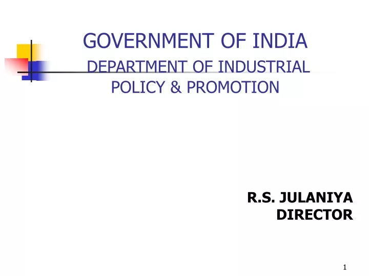 government of india department of industrial policy promotion