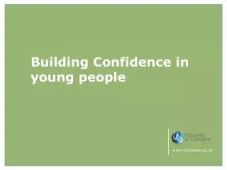 Building Confidence in young people