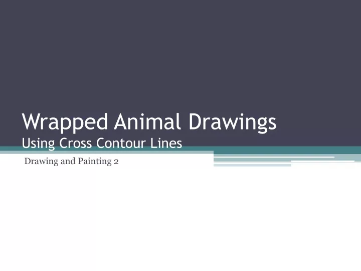 wrapped animal drawings using cross contour lines