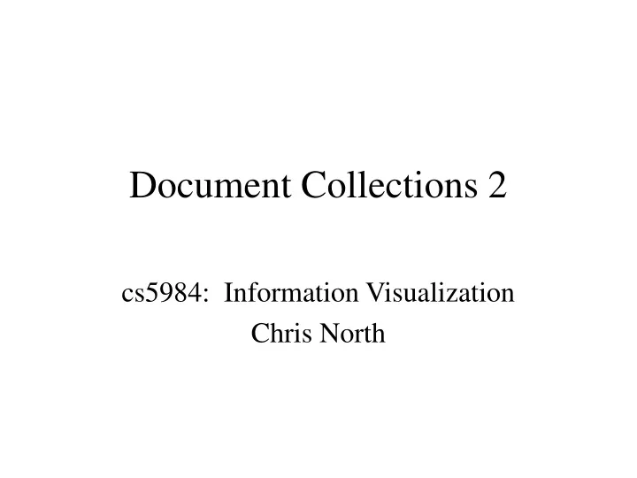 document collections 2