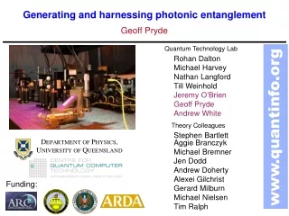 Generating and harnessing photonic entanglement
