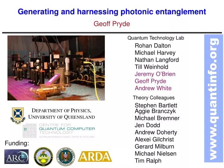 generating and harnessing photonic entanglement