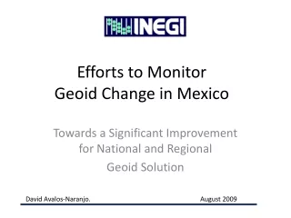 Efforts to Monitor  Geoid Change in Mexico