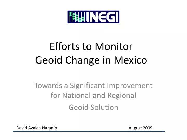 efforts to monitor geoid change in mexico