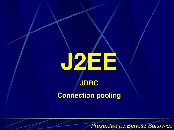 j2ee jdbc connection pooling