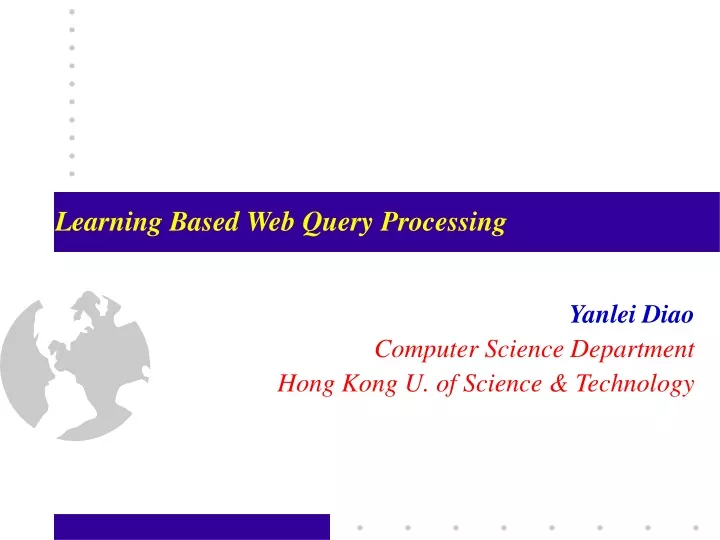 learning based web query processing