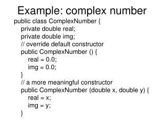 Example: complex number