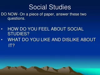 Social Studies