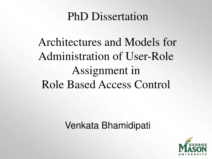 phd dissertation