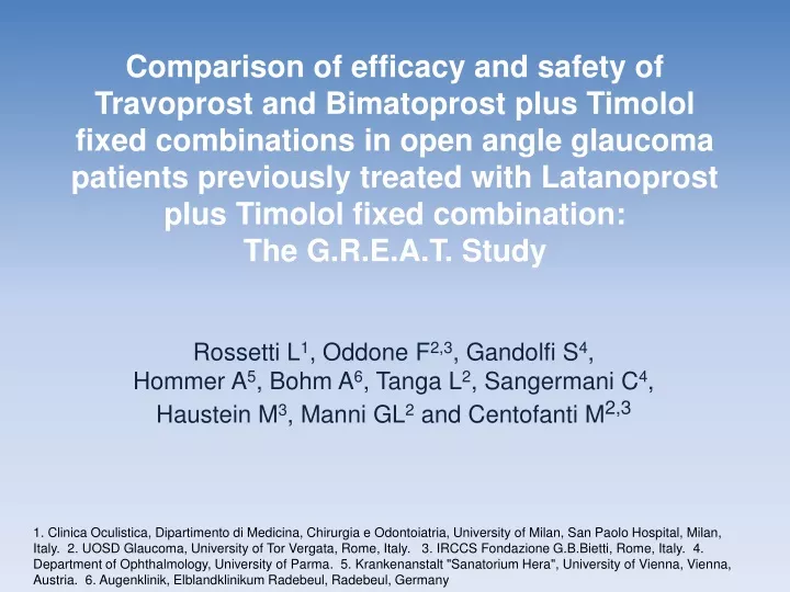 comparison of efficacy and safety of travoprost