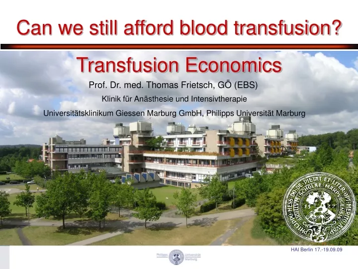 can we still afford blood transfusion transfusion