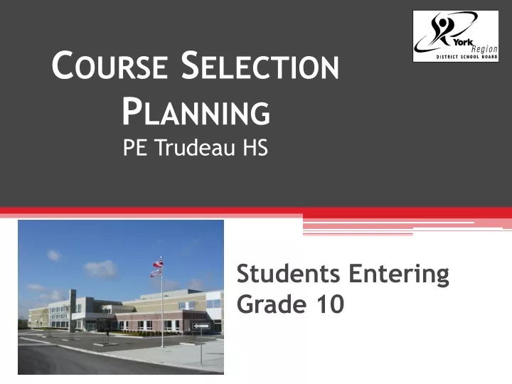 course selection planning pe trudeau hs