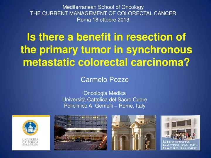 mediterranean school of oncology the current