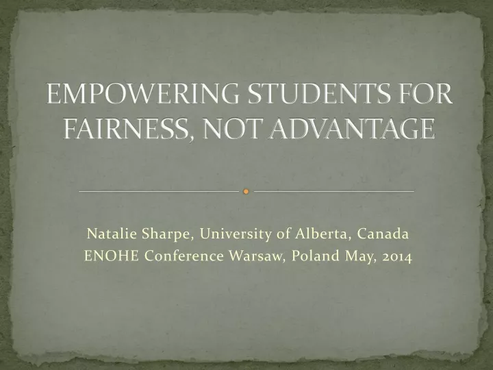 empowering students for fairness not advantage