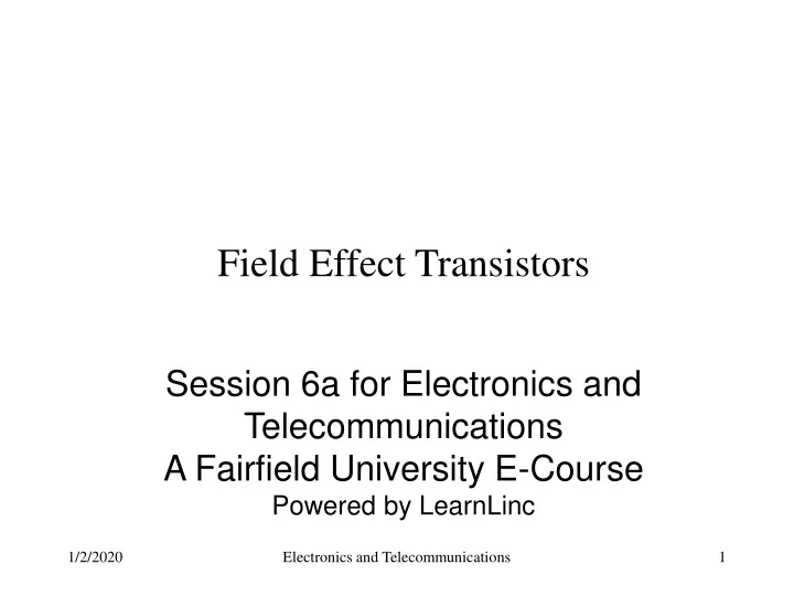 field effect transistors