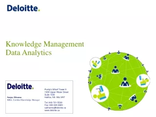 Knowledge Management Data Analytics