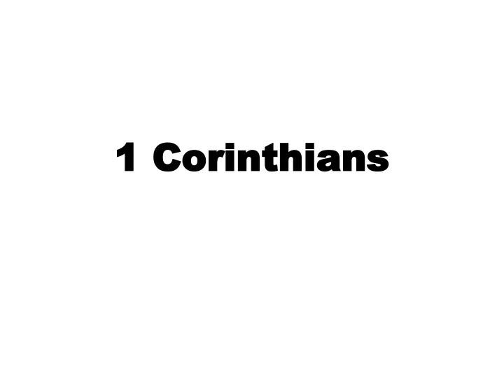 1 corinthians