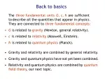 Back to Basics: Quantum Field Theory and Forces - slide 1