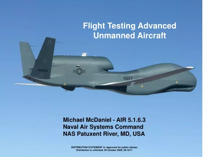 flight testing advanced unmanned aircraft