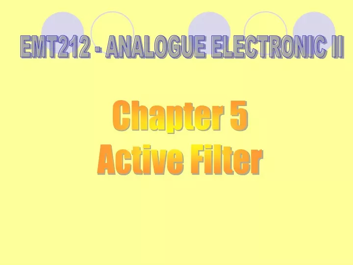 emt212 analogue electronic ii
