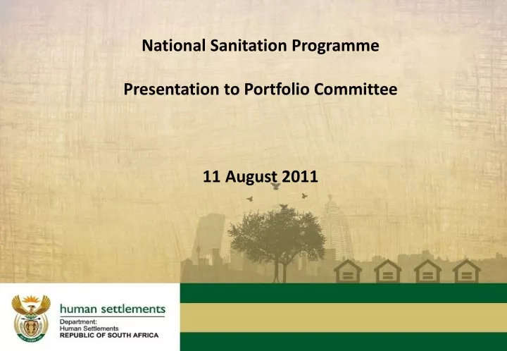 national sanitation programme presentation