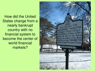 The Founding of the American Financial System ---Hamiltonian Finance---