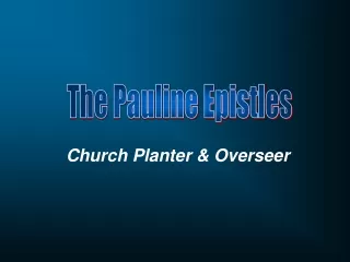 Church Planter &amp; Overseer