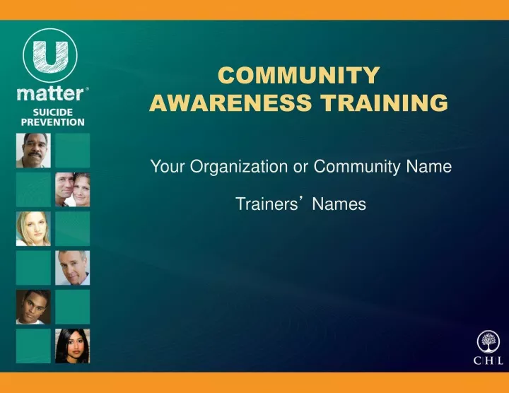 community awareness training