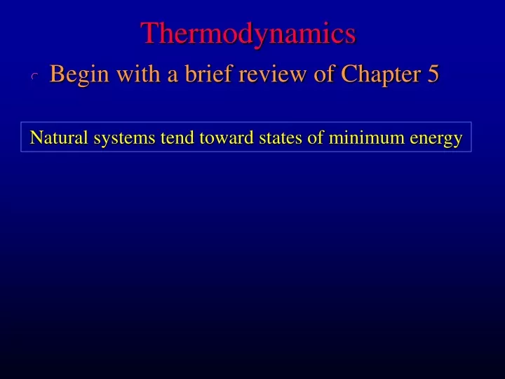 thermodynamics