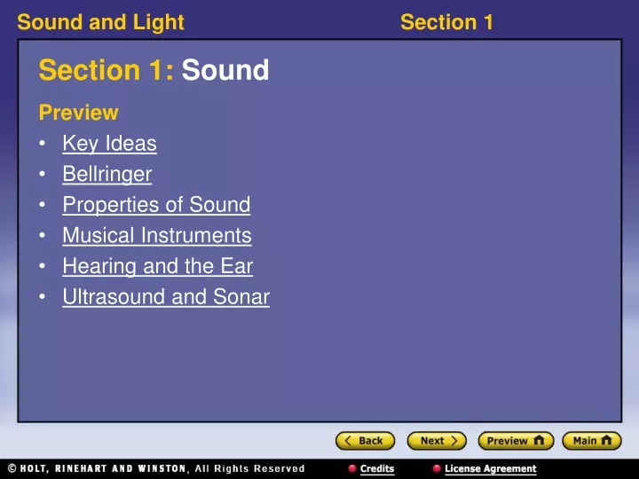 section 1 sound