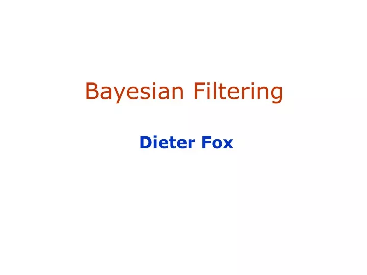 bayesian filtering