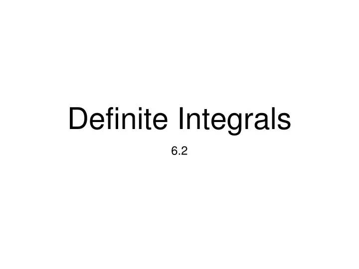 definite integrals
