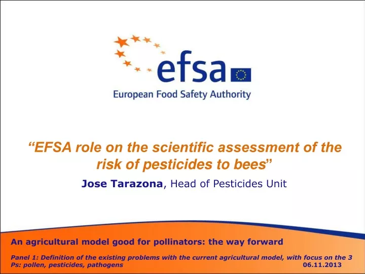 efsa role on the scientific assessment