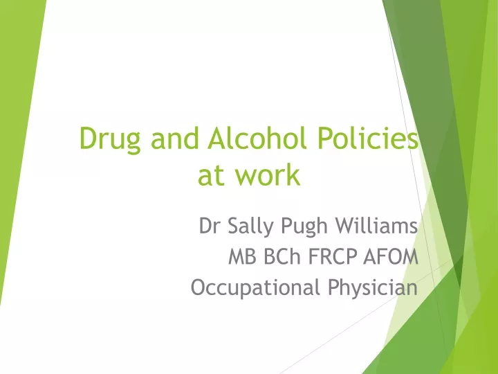 drug and alcohol policies at work