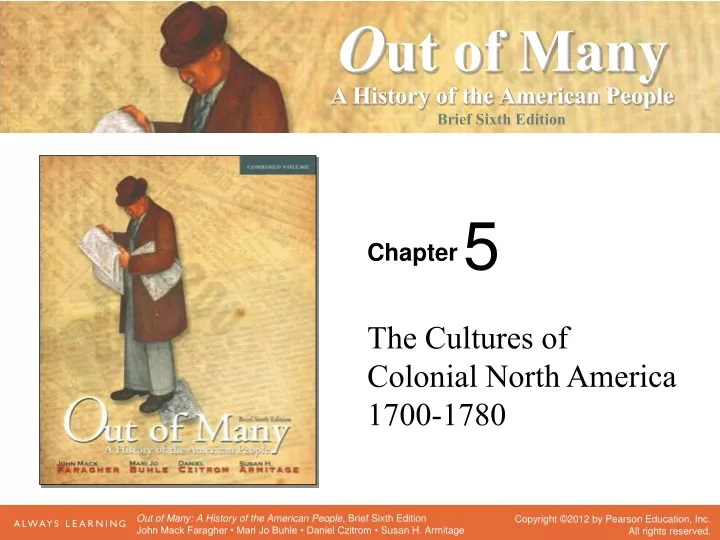 the cultures of colonial north america 1700 1780