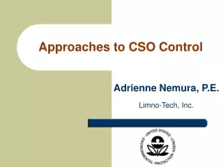 Approaches to CSO Control