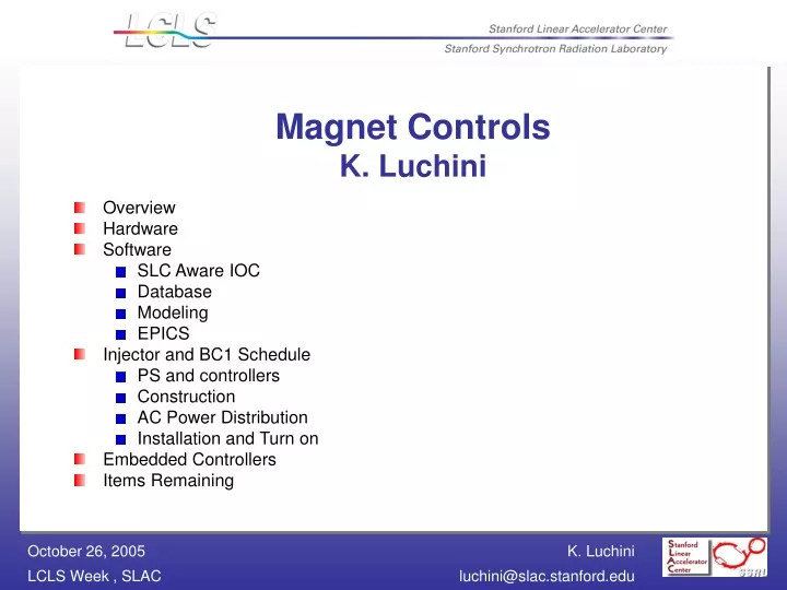 magnet controls k luchini