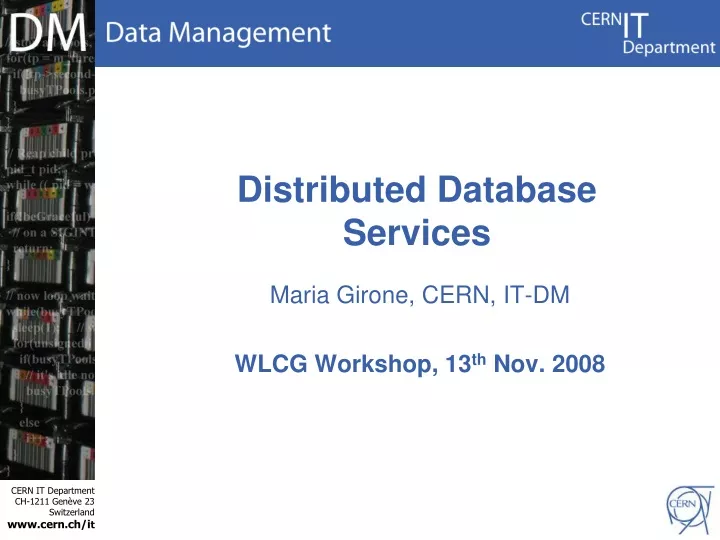 distributed database services