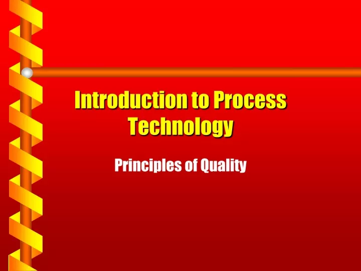 introduction to process technology