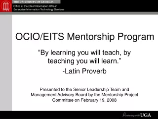 OCIO/EITS Mentorship Program