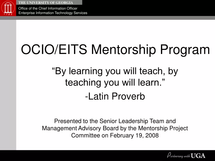 ocio eits mentorship program