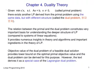 Chapter 4. Duality Theory