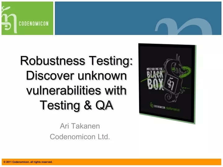 robustness testing discover unknown vulnerabilities with testing qa