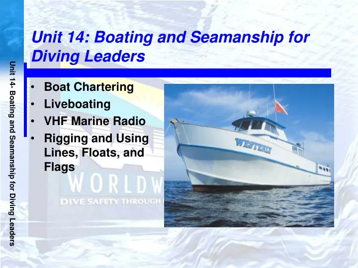 unit 14 boating and seamanship for diving leaders