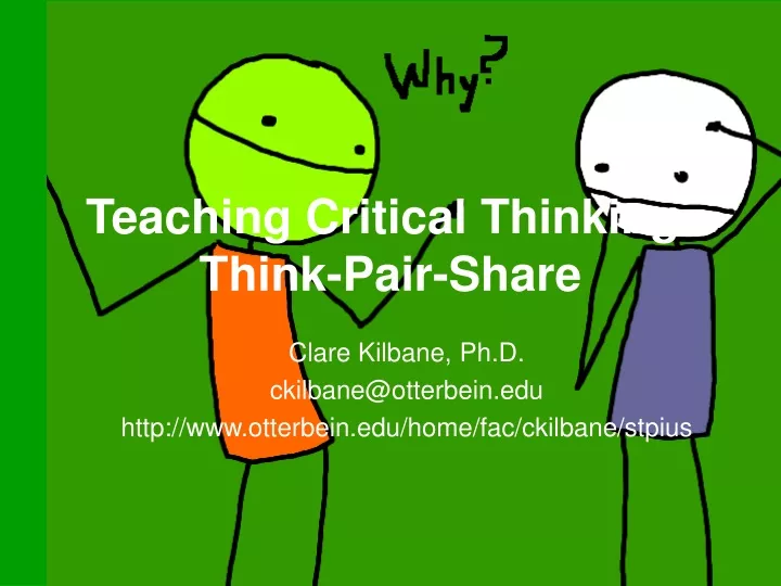 teaching critical thinking think pair share