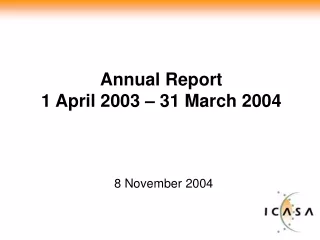 Annual Report  1 April 2003 – 31 March 2004