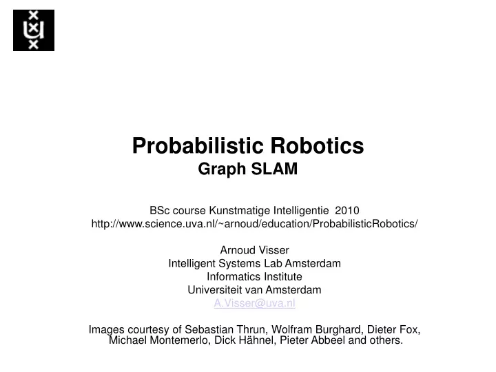 probabilistic robotics graph slam